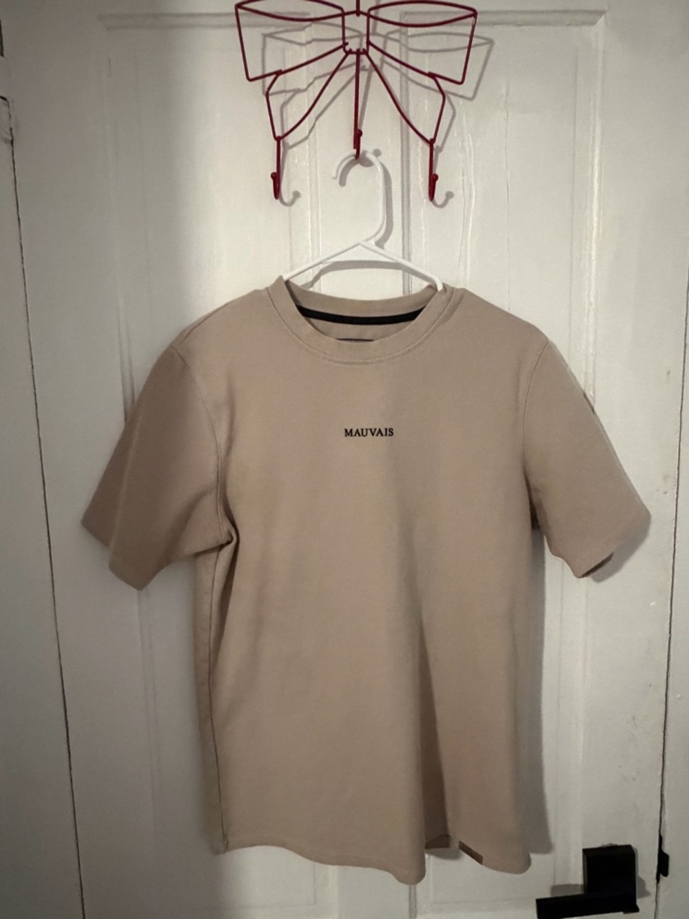 Men's mauvais Beige Crewneck T-Shirt